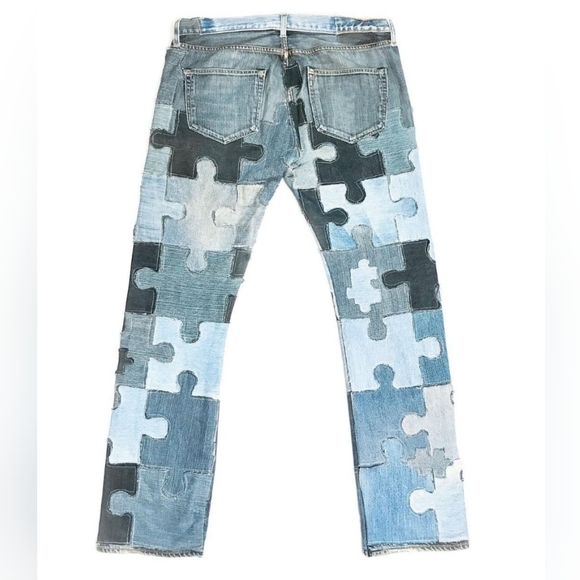 Roughcut Jigsaw Puzzle Patchwork Denims... - Picture 2 of 4